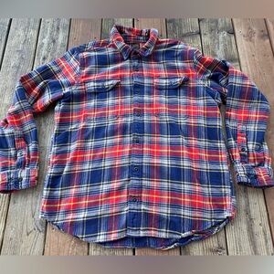 Filson Garment Heavyweight Red Blue Plaid Flannel Shirt